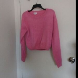 Superdown Kristina Pink Knit Sweater Sz L